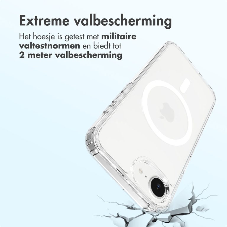 Accezz Xtreme Impact Backcover met MagSafe voor de Apple iPhone 16e - Transparant - Afbeelding 3