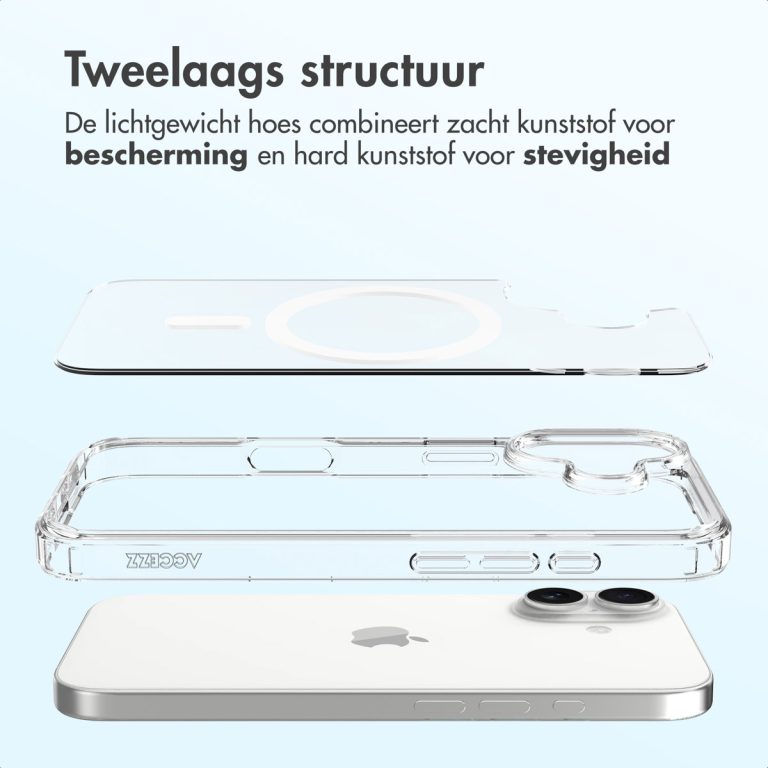 Accezz Xtreme Impact Backcover met MagSafe Apple iPhone 17 - Transparant - Afbeelding 4
