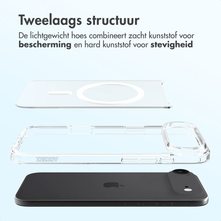 Accezz Xtreme Impact Backcover met MagSafe Apple iPhone Air - Transparant - Afbeelding 4