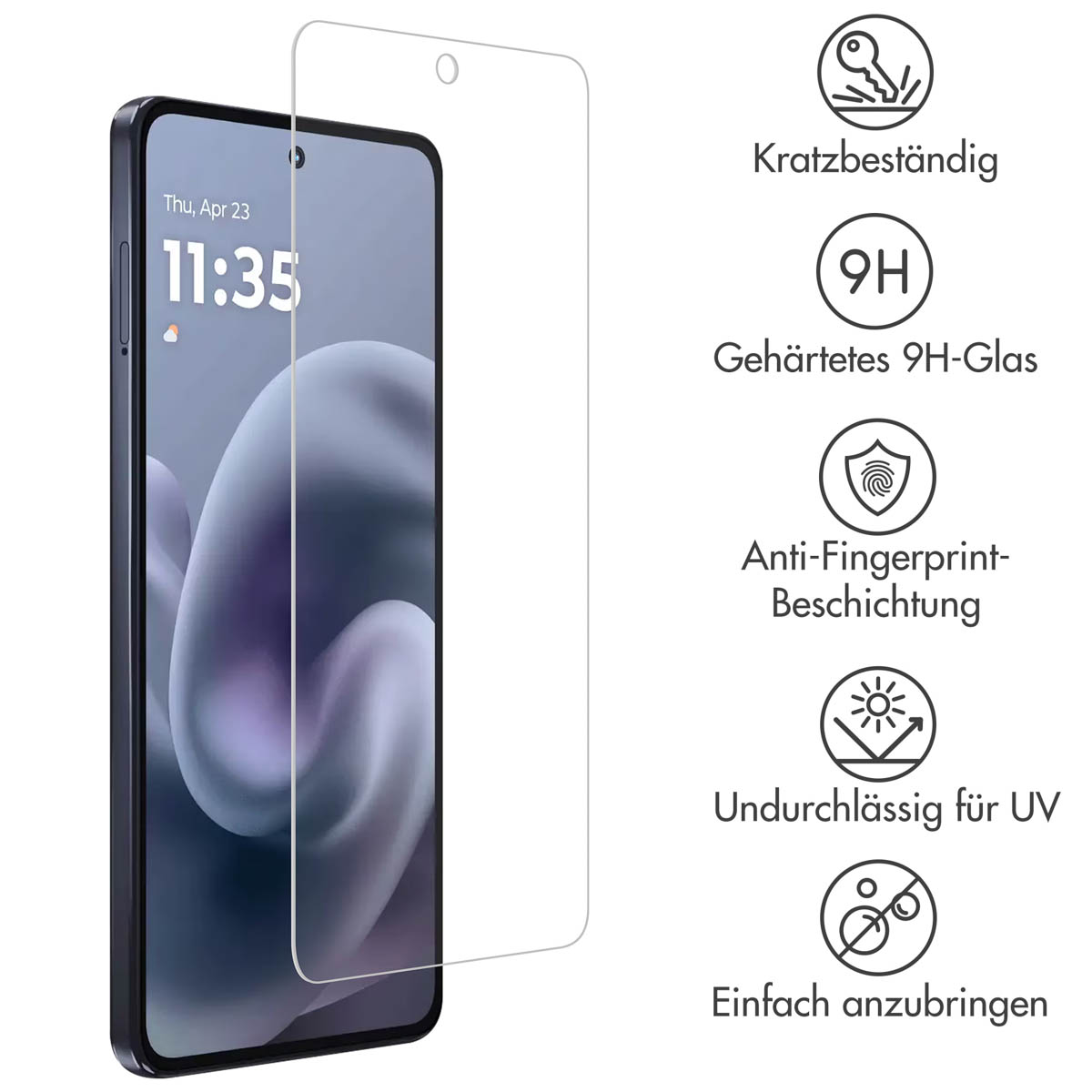 Accezz Gehard Glas Screenprotector voor de Motorola Moto G86 (Power) - Afbeelding 6
