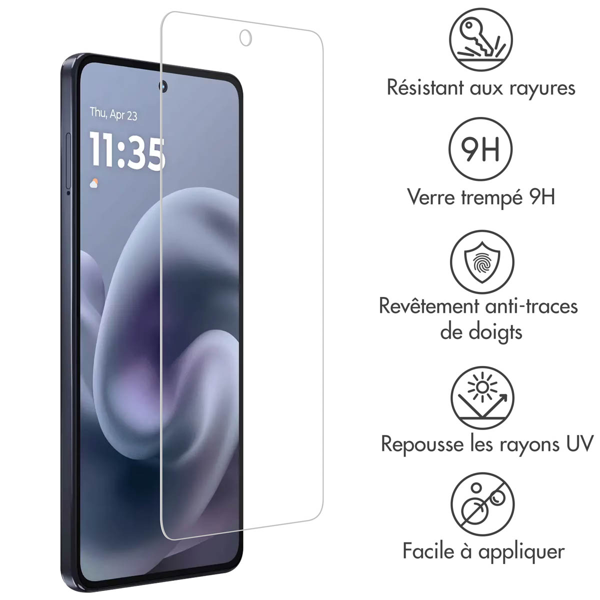 Accezz Gehard Glas Screenprotector voor de Motorola Moto G86 (Power) - Afbeelding 5