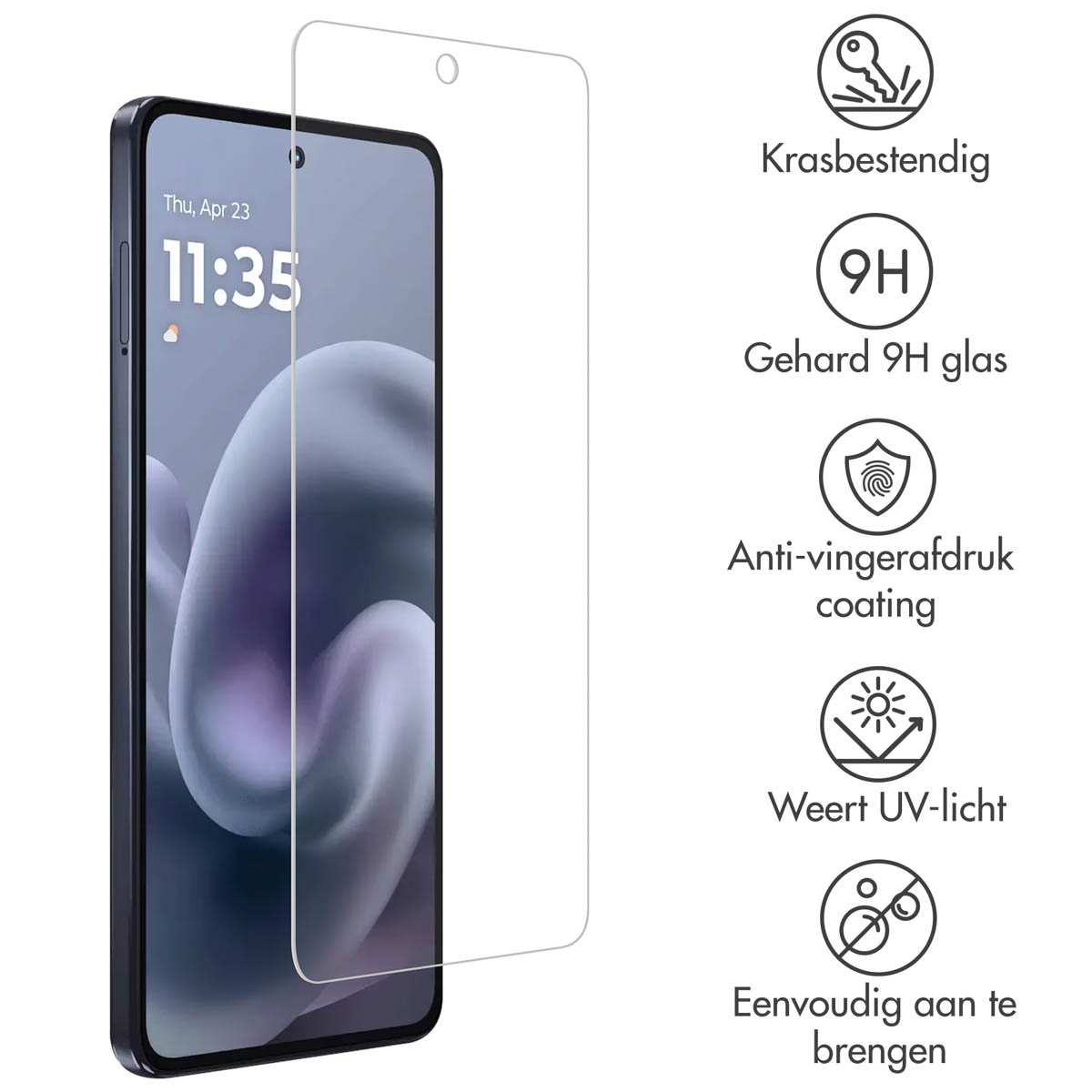 Accezz Gehard Glas Screenprotector voor de Motorola Moto G86 (Power) - Afbeelding 4