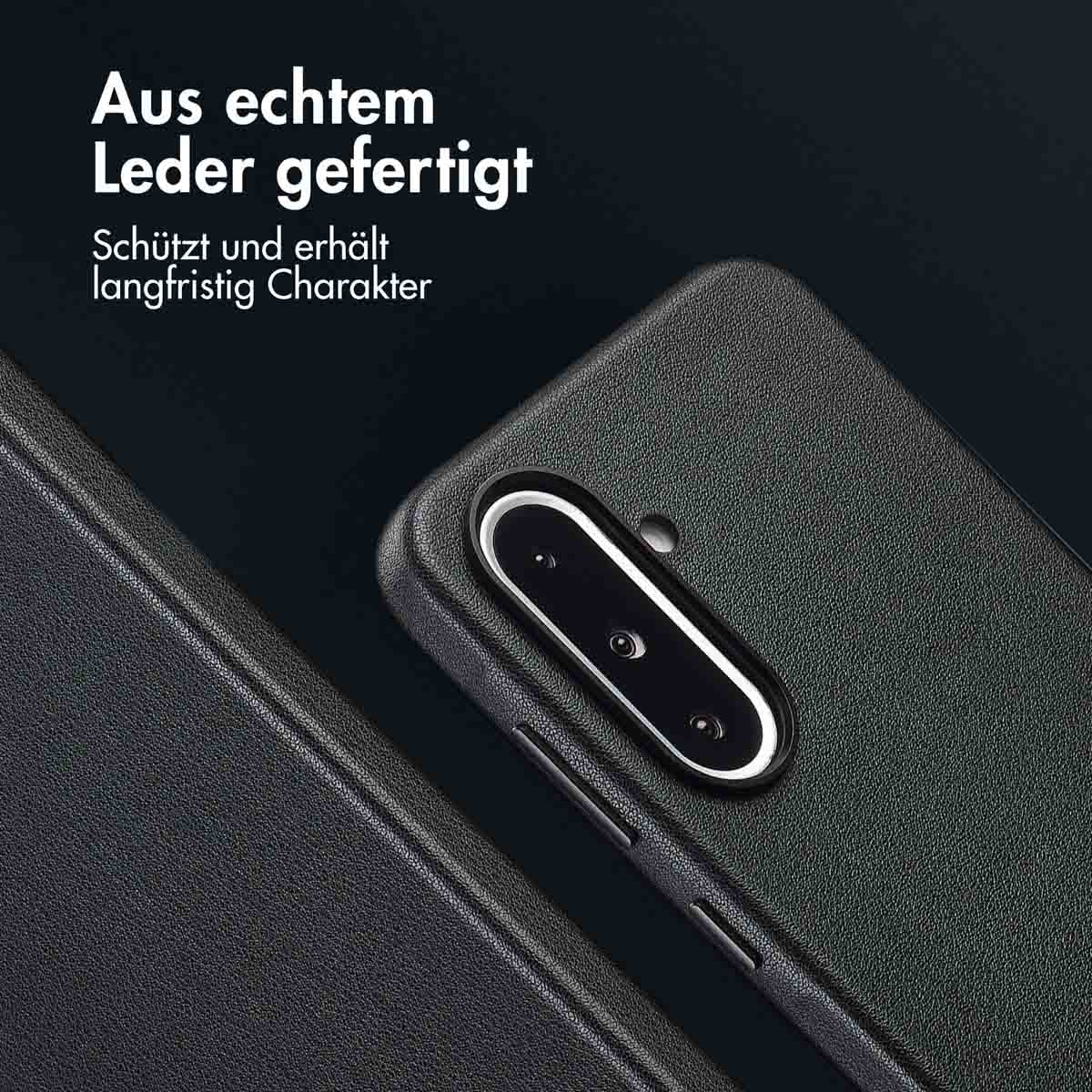 Accezz MagSafe Leather Backcover Samsung Galaxy A36 / A56 - Onyx Black - Afbeelding 5