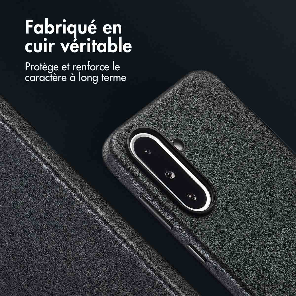 Accezz MagSafe Leather Backcover Samsung Galaxy A36 / A56 - Onyx Black - Afbeelding 6