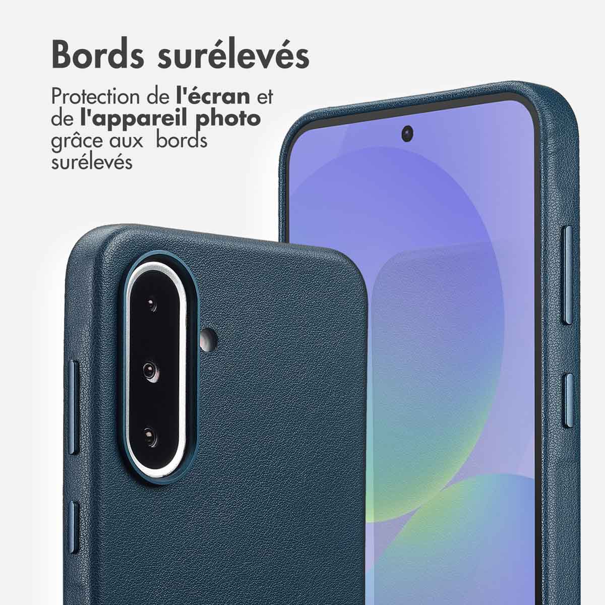 Accezz MagSafe Leather Backcover Samsung Galaxy A36 / A56 - Nightfall Blue - Afbeelding 10