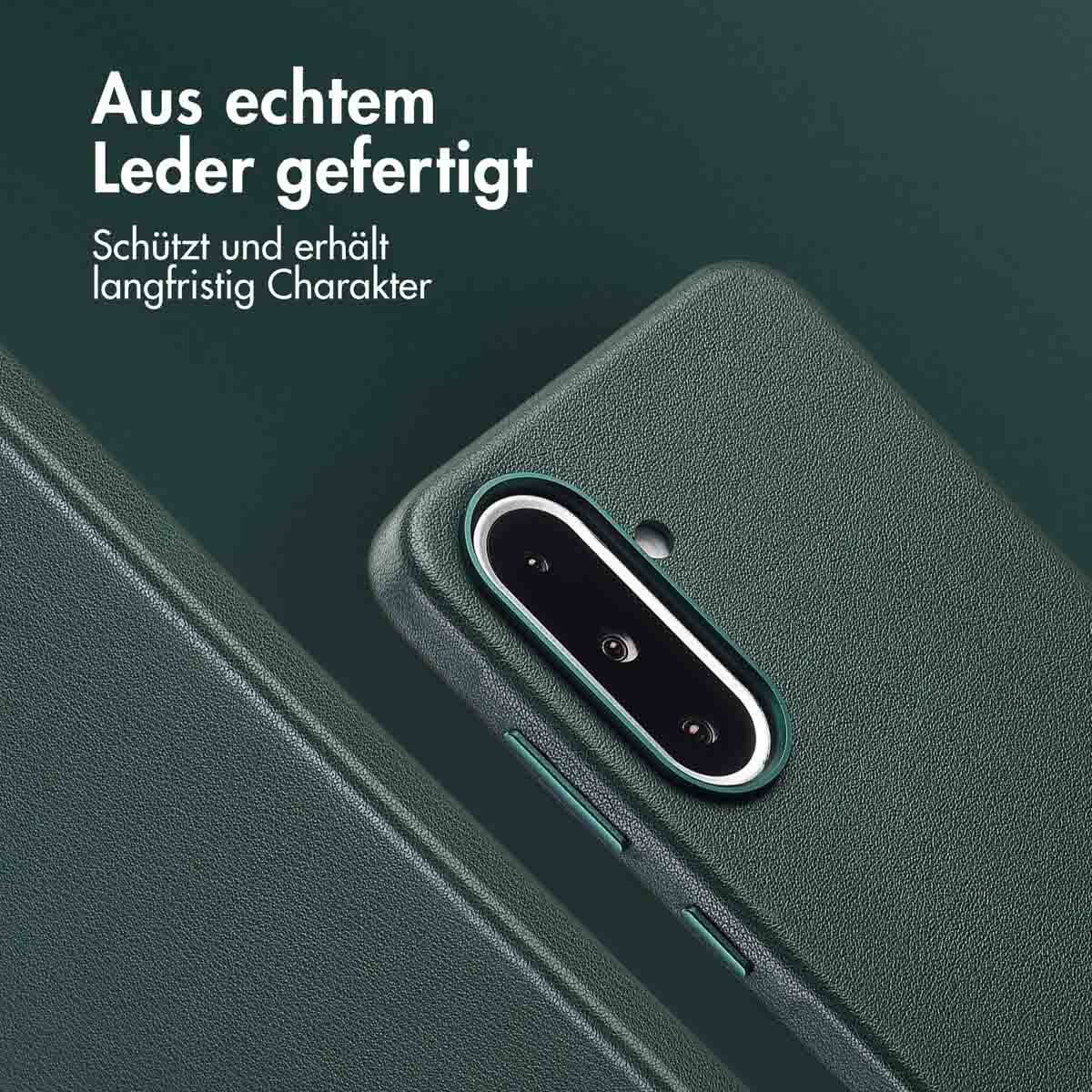 Accezz MagSafe Leather Backcover Samsung Galaxy A36 / A56 - Cedar Green - Afbeelding 6