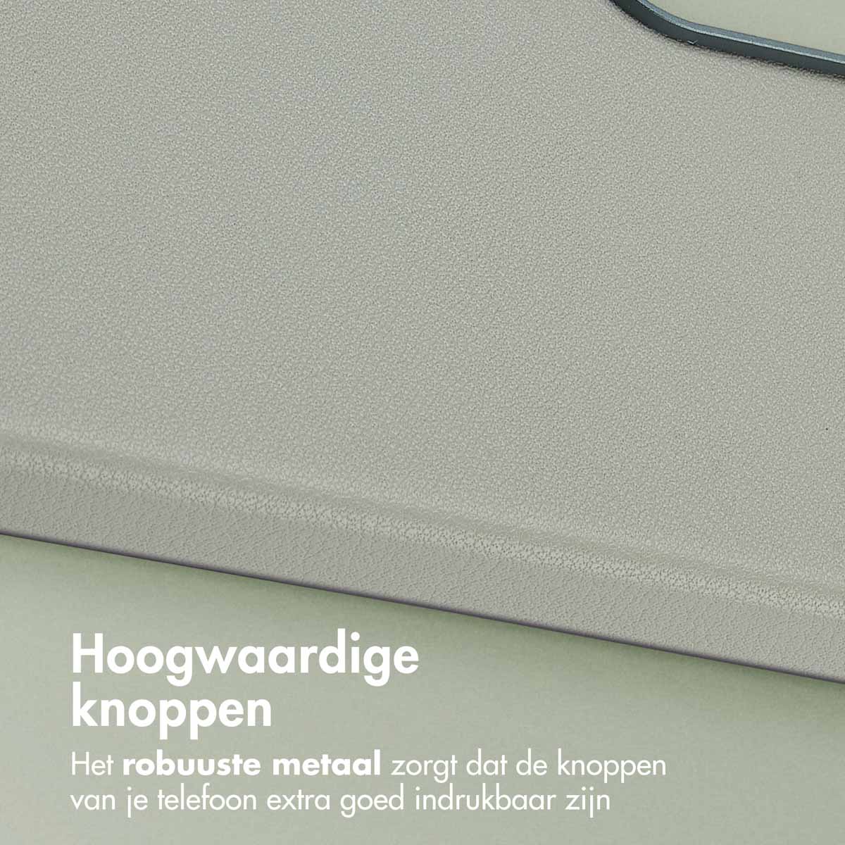 Accezz MagSafe Leather Backcover Samsung Galaxy A36 / A56 - Light Grey - Afbeelding 8