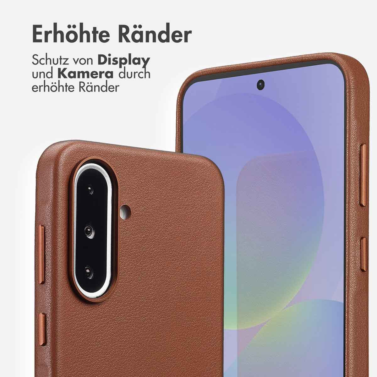 Accezz MagSafe Leather Backcover Samsung Galaxy A36 / A56 - Coffee Brown - Afbeelding 10