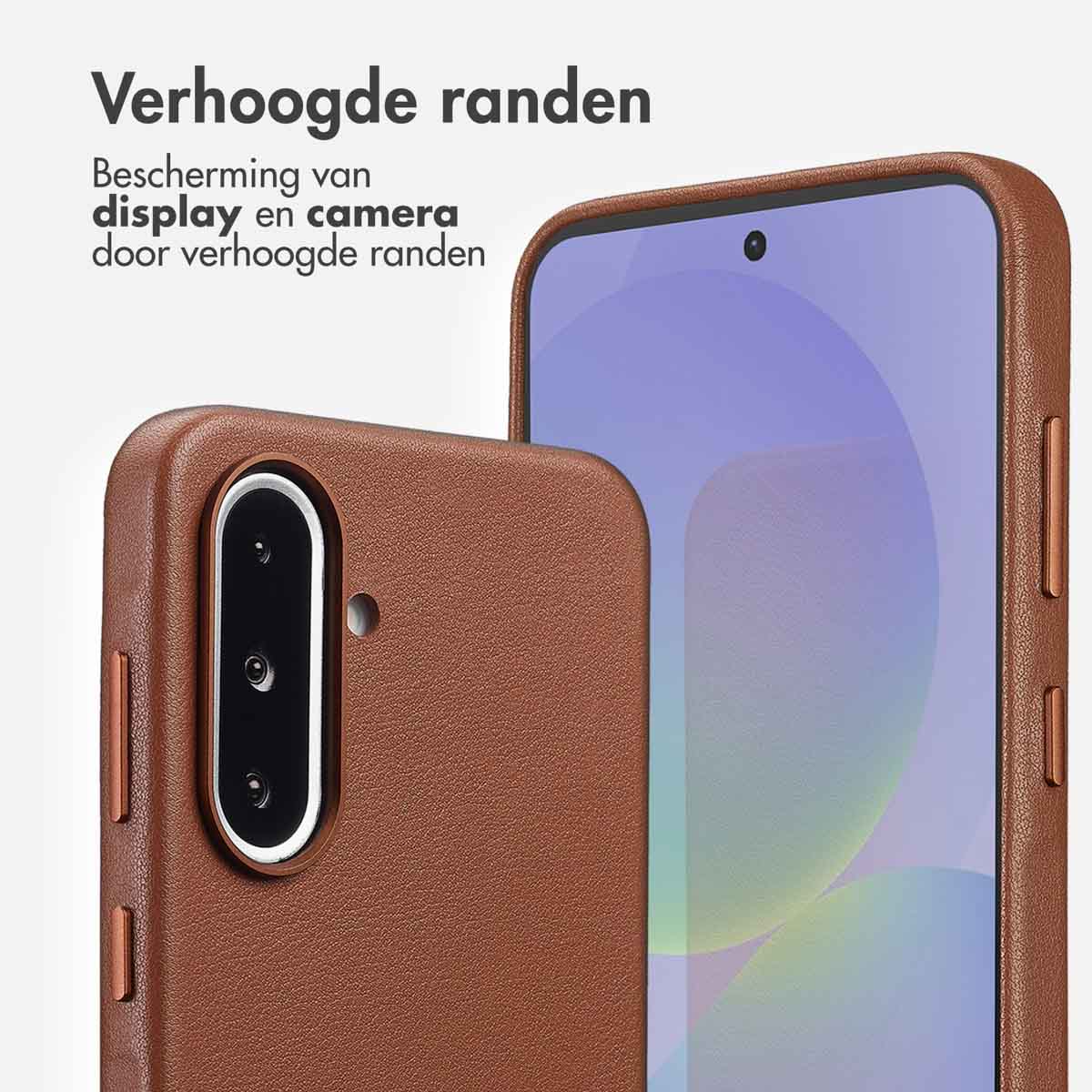 Accezz MagSafe Leather Backcover Samsung Galaxy A36 / A56 - Coffee Brown - Afbeelding 5