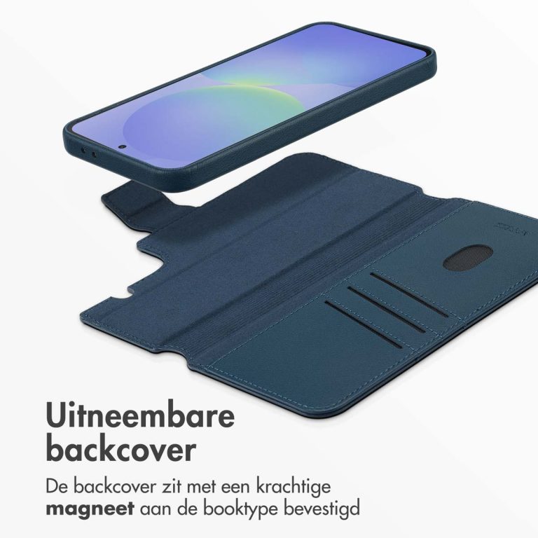 Accezz Leather Bookcase 2-in-1 met MagSafe Samsung Galaxy A36 / A56 - Nightfall Blue - Afbeelding 10