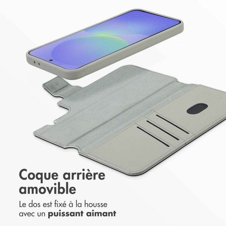 Accezz Leather Bookcase 2-in-1 met MagSafe Samsung Galaxy A36 / A56 - Light Grey - Afbeelding 9
