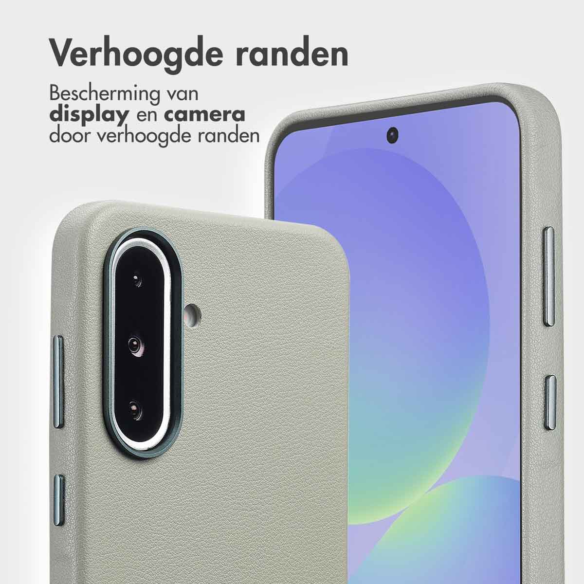 Accezz Leather Bookcase 2-in-1 met MagSafe Samsung Galaxy A36 / A56 - Light Grey - Afbeelding 8