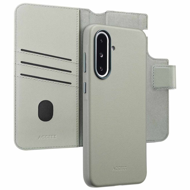 Accezz Leather Bookcase 2-in-1 met MagSafe Samsung Galaxy A36 / A56 - Light Grey - Afbeelding 10