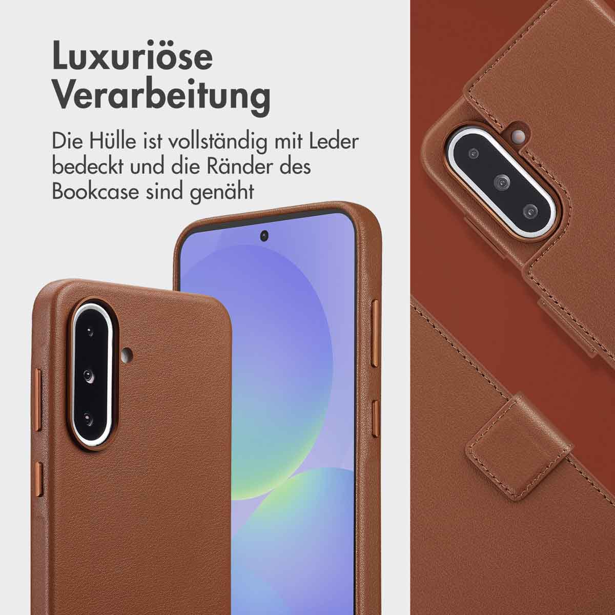 Accezz Leather Bookcase 2-in-1 met MagSafe Samsung Galaxy A36 / A56 - Coffee Brown - Afbeelding 8