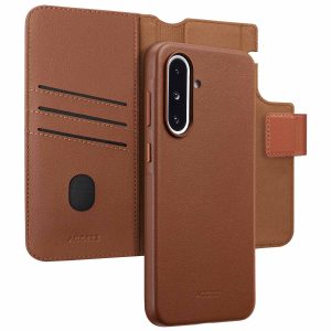 Accezz Leather Bookcase 2-in-1 met MagSafe Samsung Galaxy A36 / A56 - Coffee Brown
