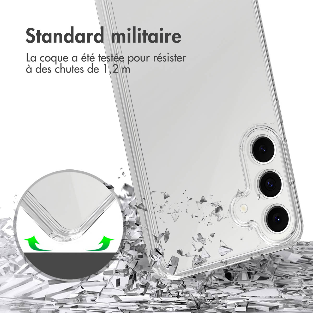 Accezz Xtreme Impact Backcover Samsung Galaxy S25 FE - Transparant - Afbeelding 4