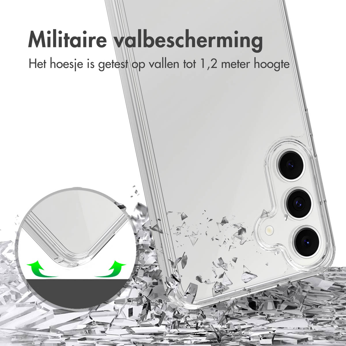 Accezz Xtreme Impact Backcover Samsung Galaxy S25 FE - Transparant - Afbeelding 5