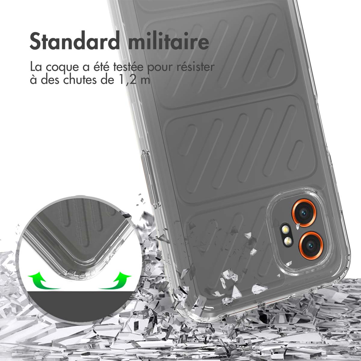 Accezz Xtreme Impact Backcover Samsung Galaxy Xcover 7 Pro - Transparant - Afbeelding 4