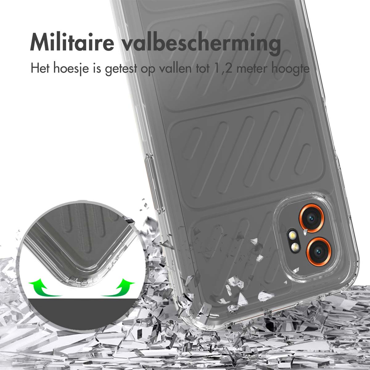 Accezz Xtreme Impact Backcover Samsung Galaxy Xcover 7 Pro - Transparant - Afbeelding 5