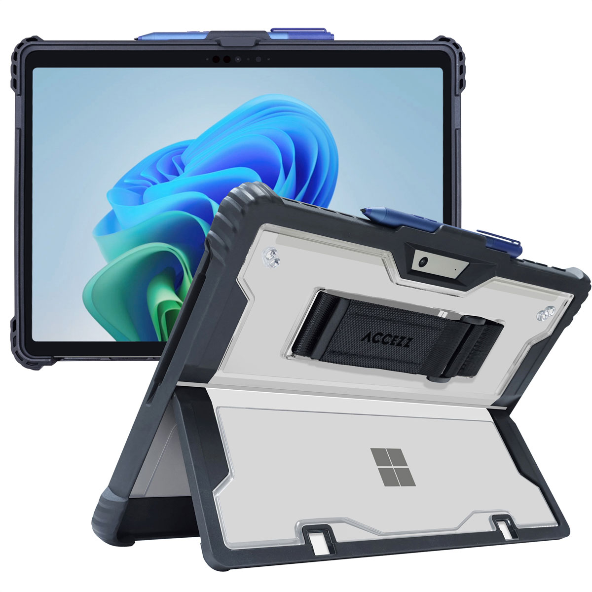 Accezz Rugged case met stand Microsoft Surface Pro 9 / Pro 10 / Pro 11 - Zwart - Afbeelding 2