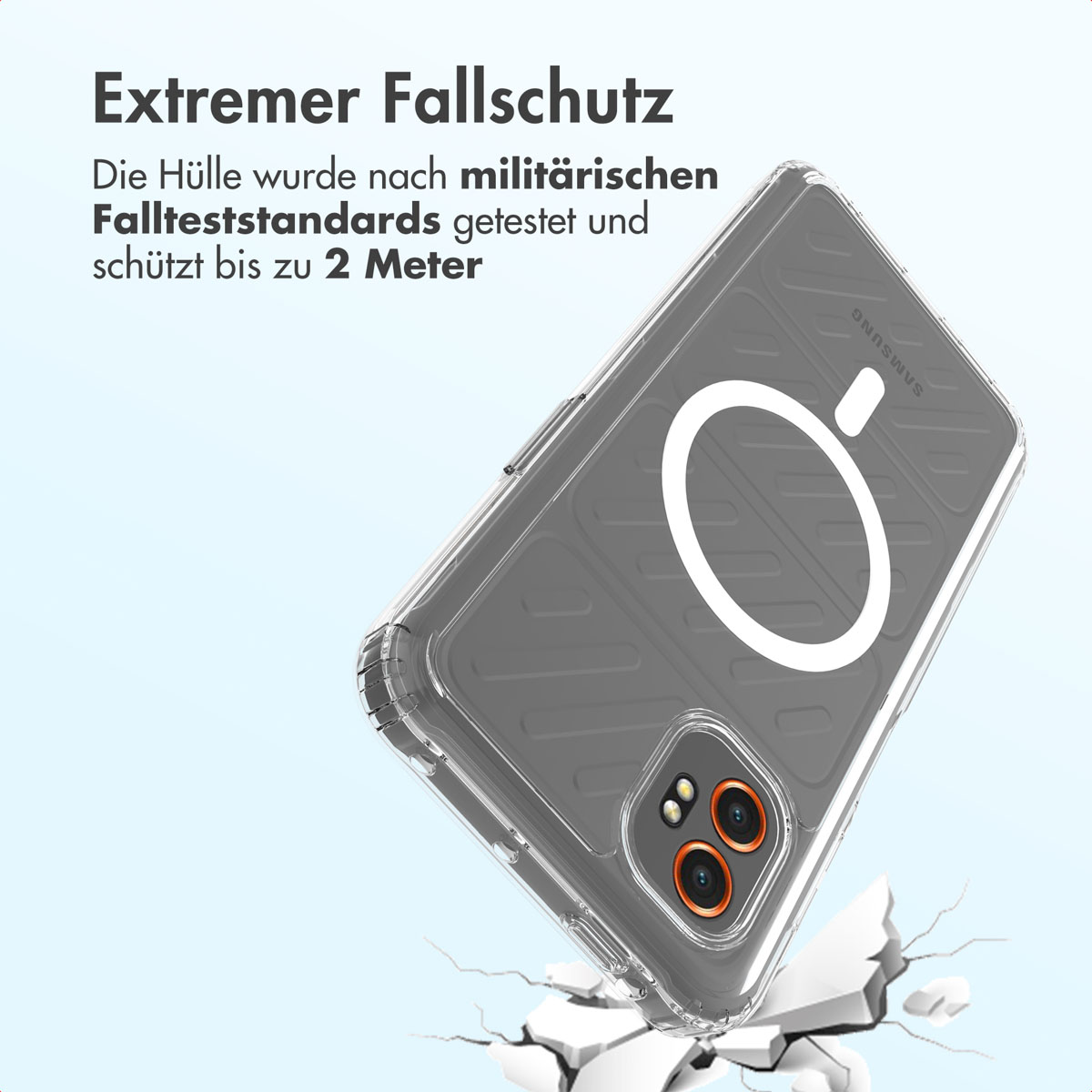Accezz Xtreme Impact Backcover met MagSafe Samsung Galaxy Xcover 7 Pro - Transparant - Afbeelding 5