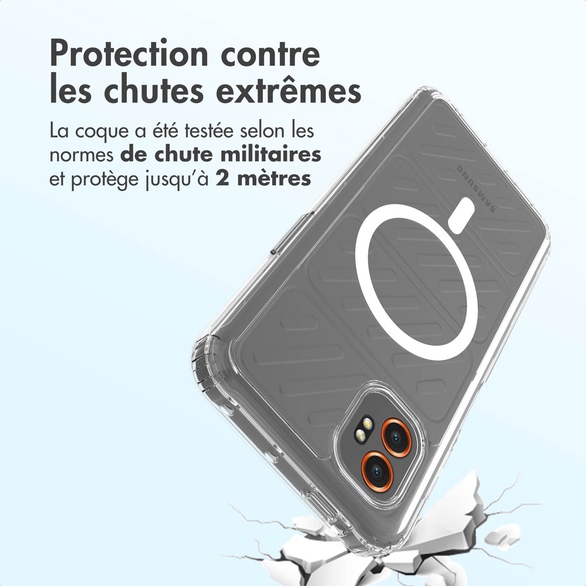 Accezz Xtreme Impact Backcover met MagSafe Samsung Galaxy Xcover 7 Pro - Transparant - Afbeelding 4