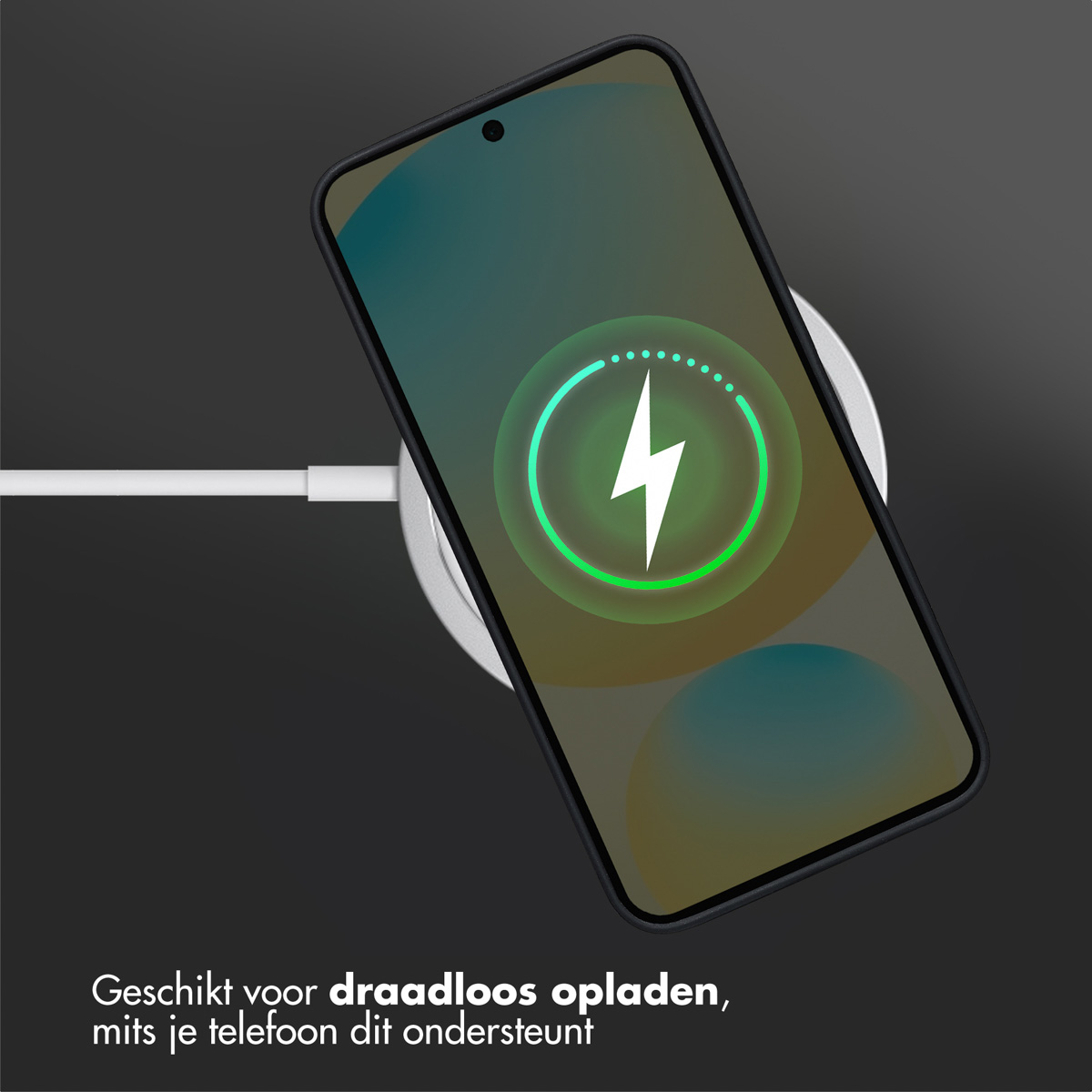 Accezz Liquid Silicone Backcover met MagSafe Samsung Galaxy S25 FE - Zwart - Afbeelding 2