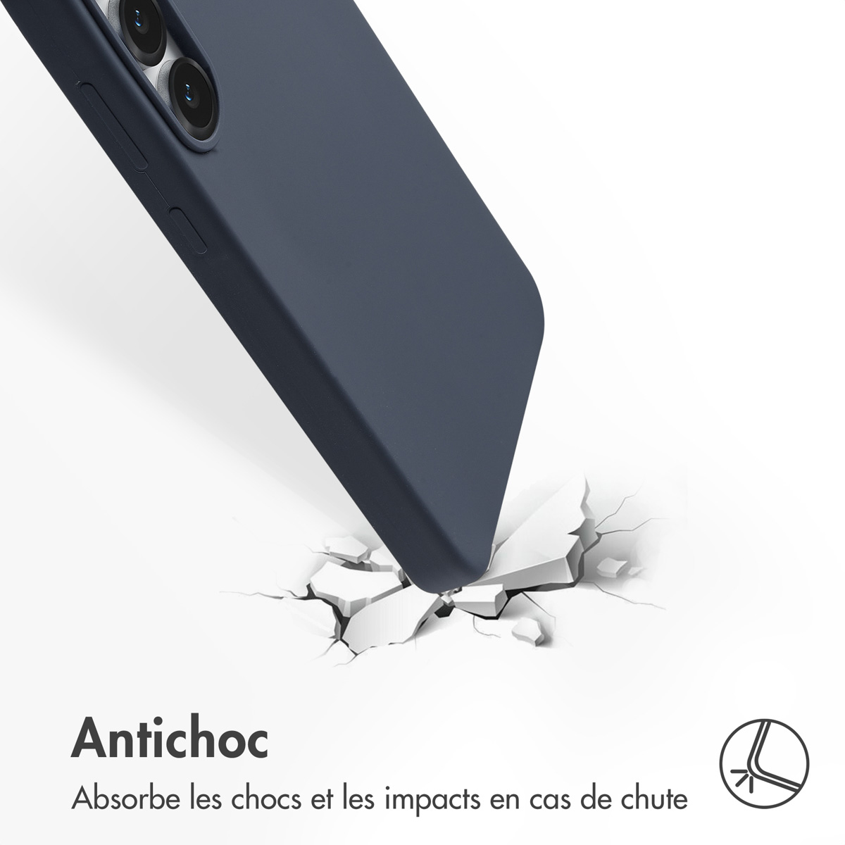 Accezz Liquid Silicone Backcover met MagSafe Samsung Galaxy S25 FE - Donkerblauw - Afbeelding 8