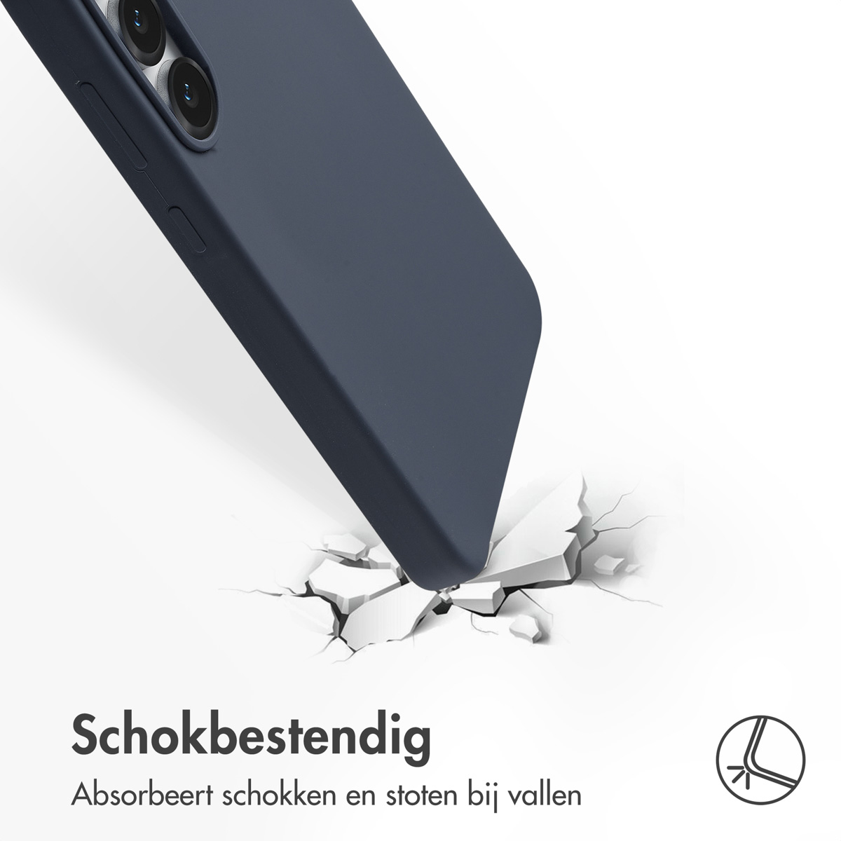 Accezz Liquid Silicone Backcover met MagSafe Samsung Galaxy S25 FE - Donkerblauw - Afbeelding 4