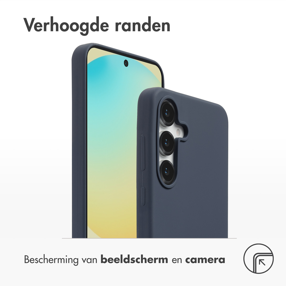 Accezz Liquid Silicone Backcover met MagSafe Samsung Galaxy S25 FE - Donkerblauw - Afbeelding 3