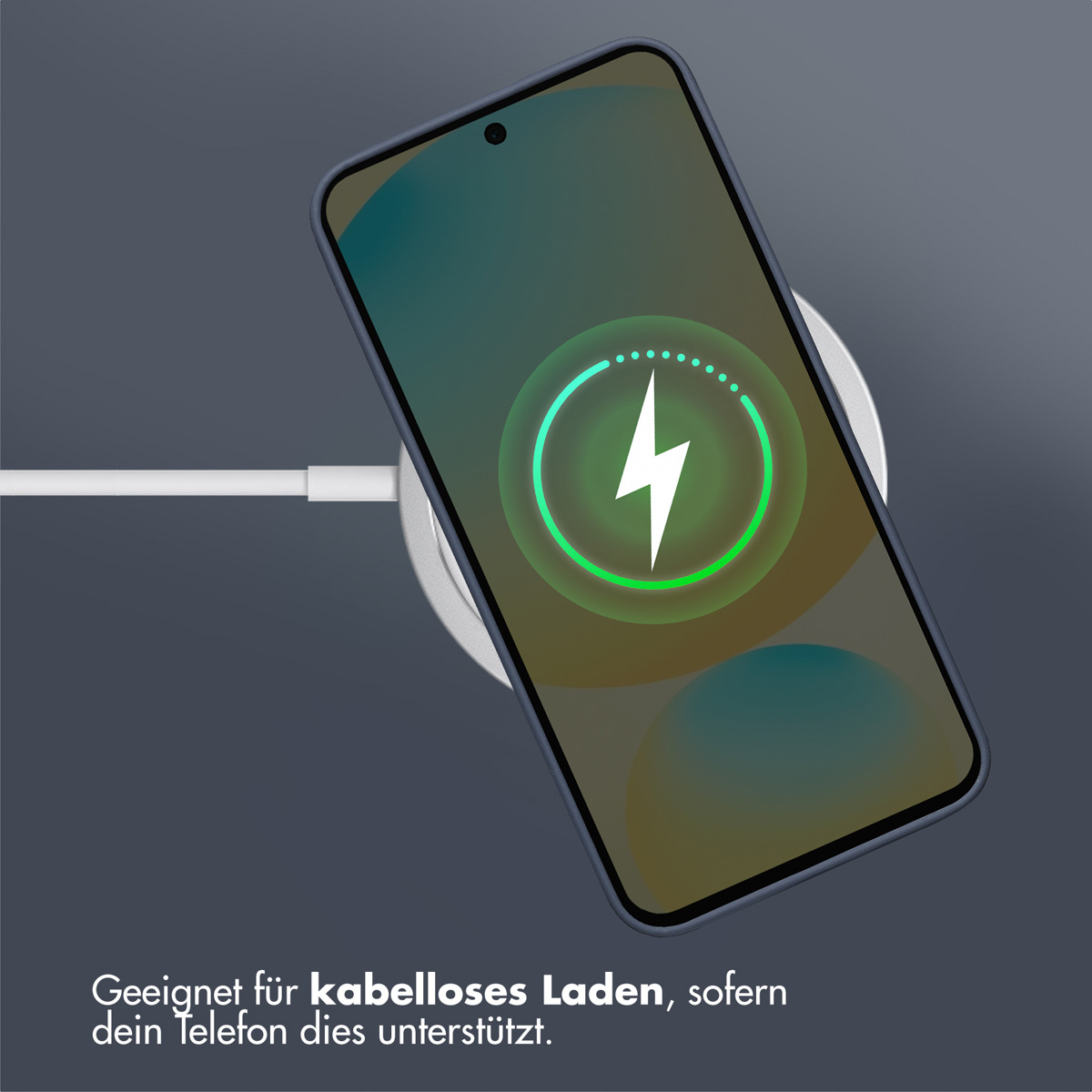 Accezz Liquid Silicone Backcover met MagSafe Samsung Galaxy S25 FE - Donkerblauw - Afbeelding 10