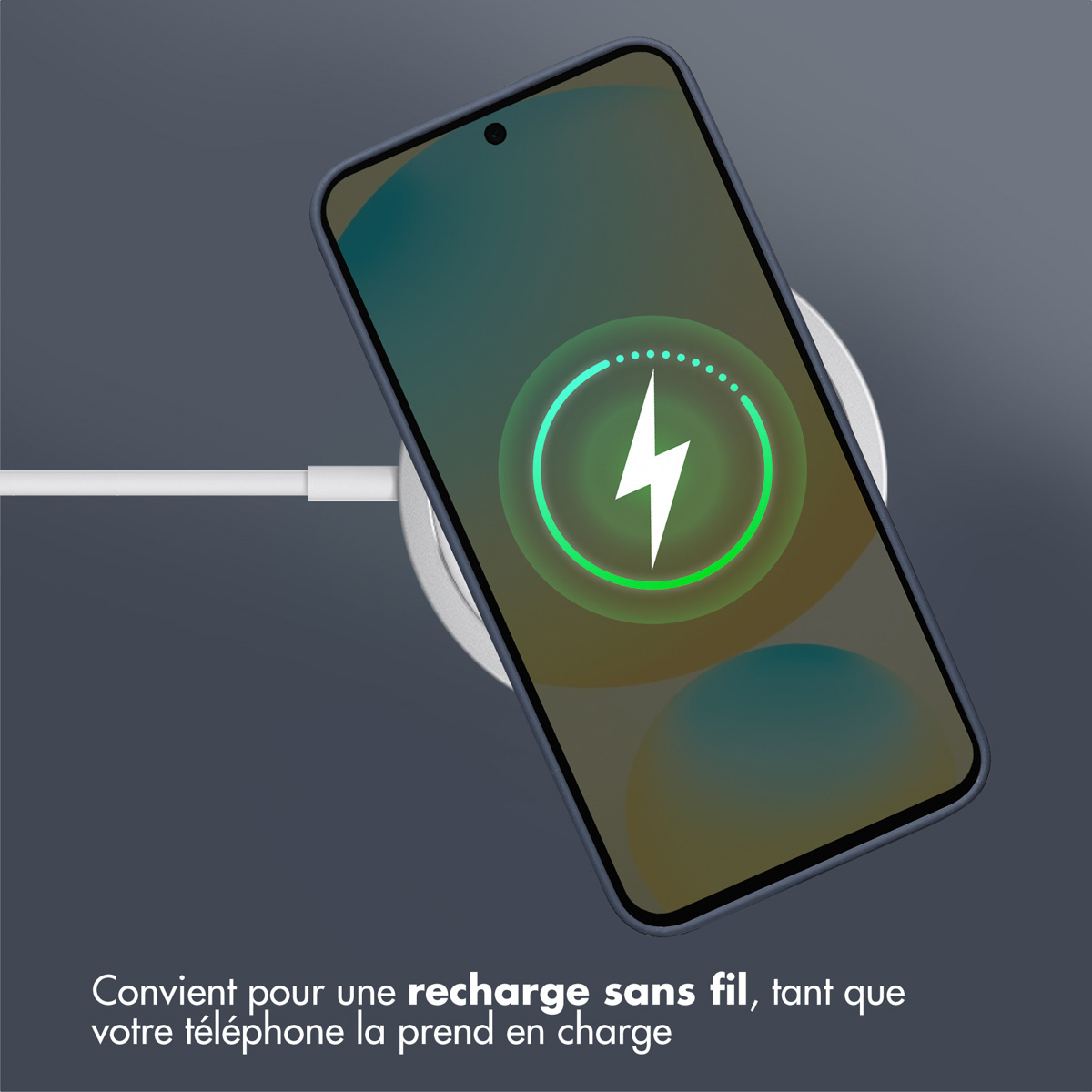 Accezz Liquid Silicone Backcover met MagSafe Samsung Galaxy S25 FE - Donkerblauw - Afbeelding 6