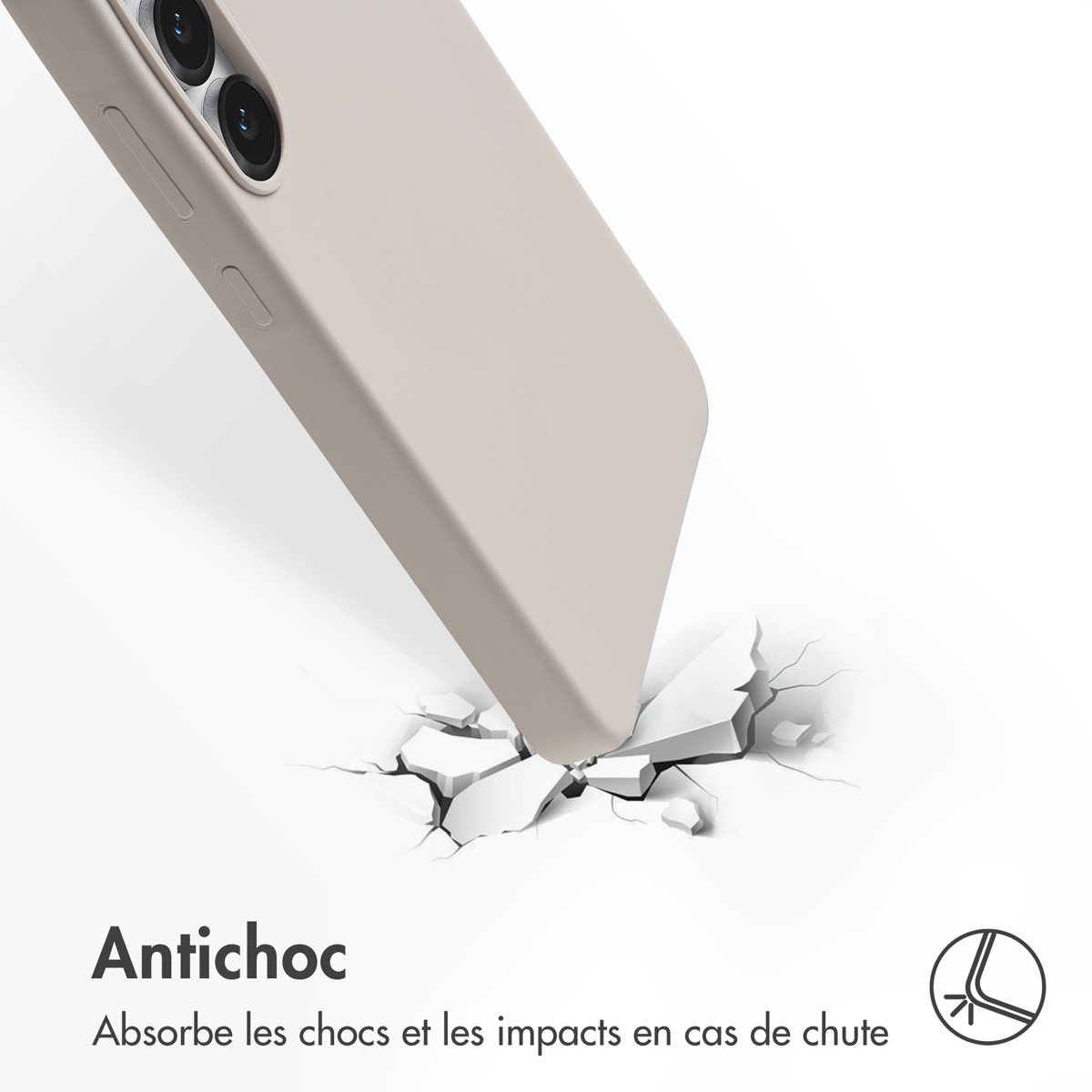 Accezz Liquid Silicone Backcover met MagSafe Samsung Galaxy S25 FE - Stone - Afbeelding 8