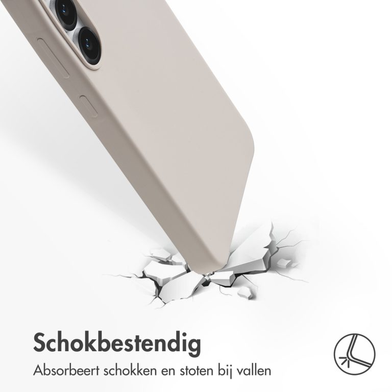 Accezz Liquid Silicone Backcover met MagSafe Samsung Galaxy S25 FE - Stone - Afbeelding 10