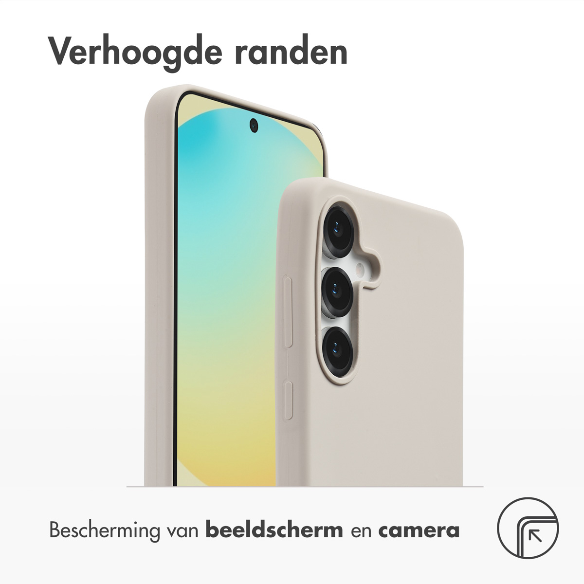 Accezz Liquid Silicone Backcover met MagSafe Samsung Galaxy S25 FE - Stone - Afbeelding 3