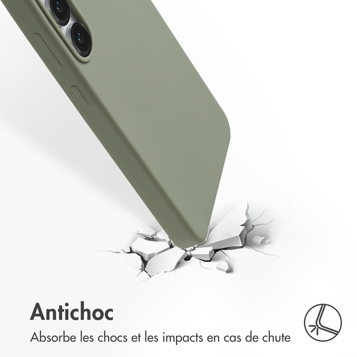 Accezz Liquid Silicone Backcover met MagSafe Samsung Galaxy S25 FE - Cooper Green - Afbeelding 8