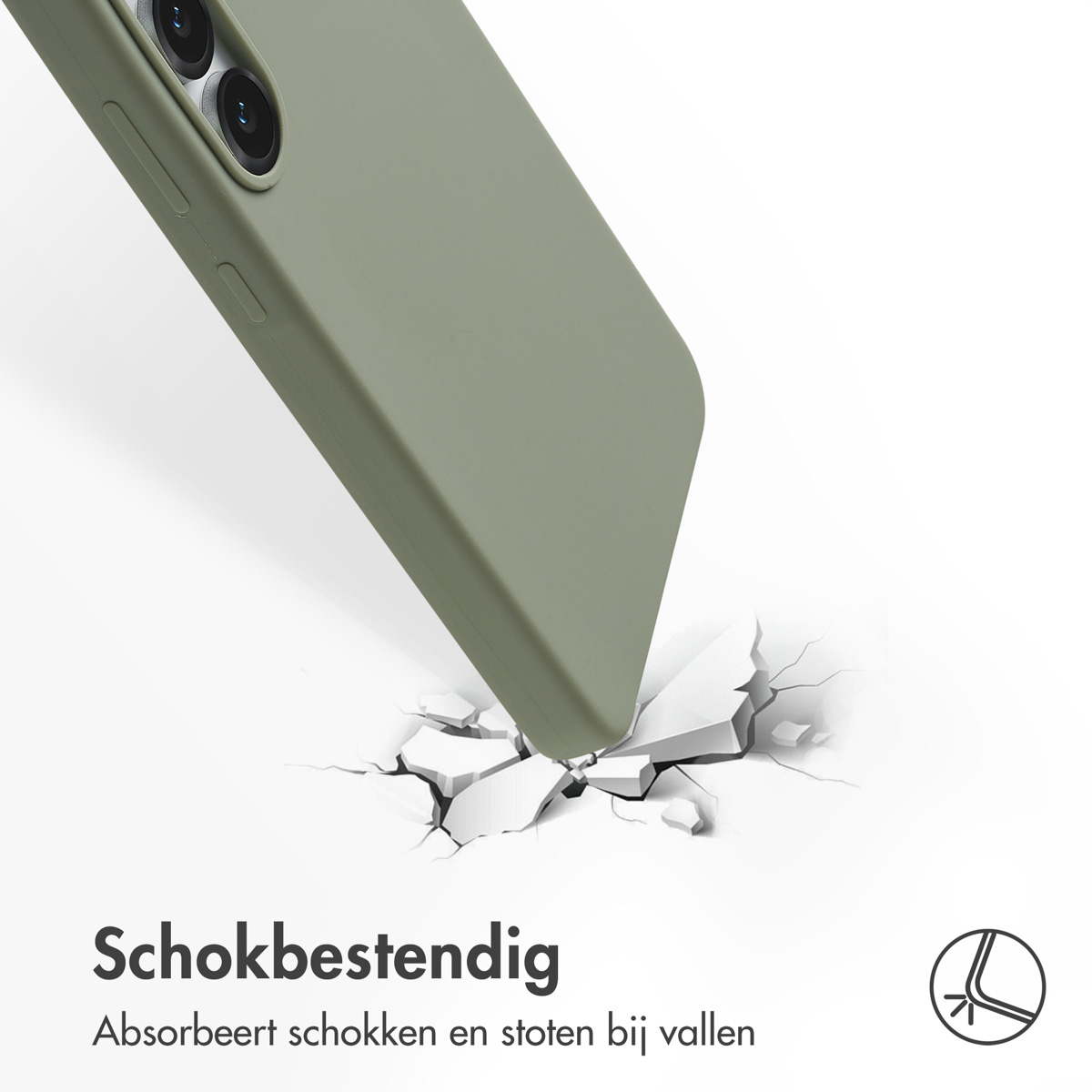 Accezz Liquid Silicone Backcover met MagSafe Samsung Galaxy S25 FE - Cooper Green - Afbeelding 4