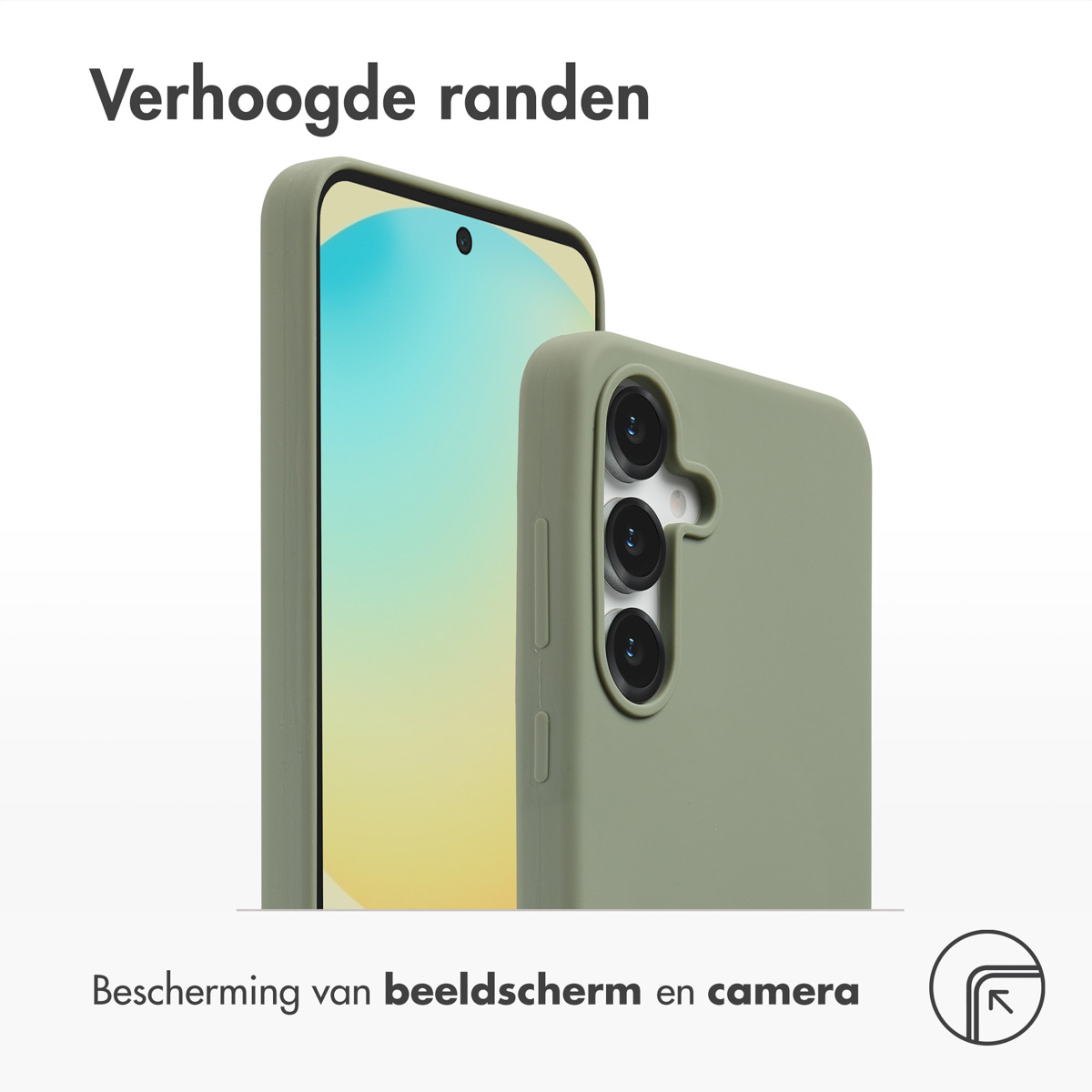 Accezz Liquid Silicone Backcover met MagSafe Samsung Galaxy S25 FE - Cooper Green - Afbeelding 3