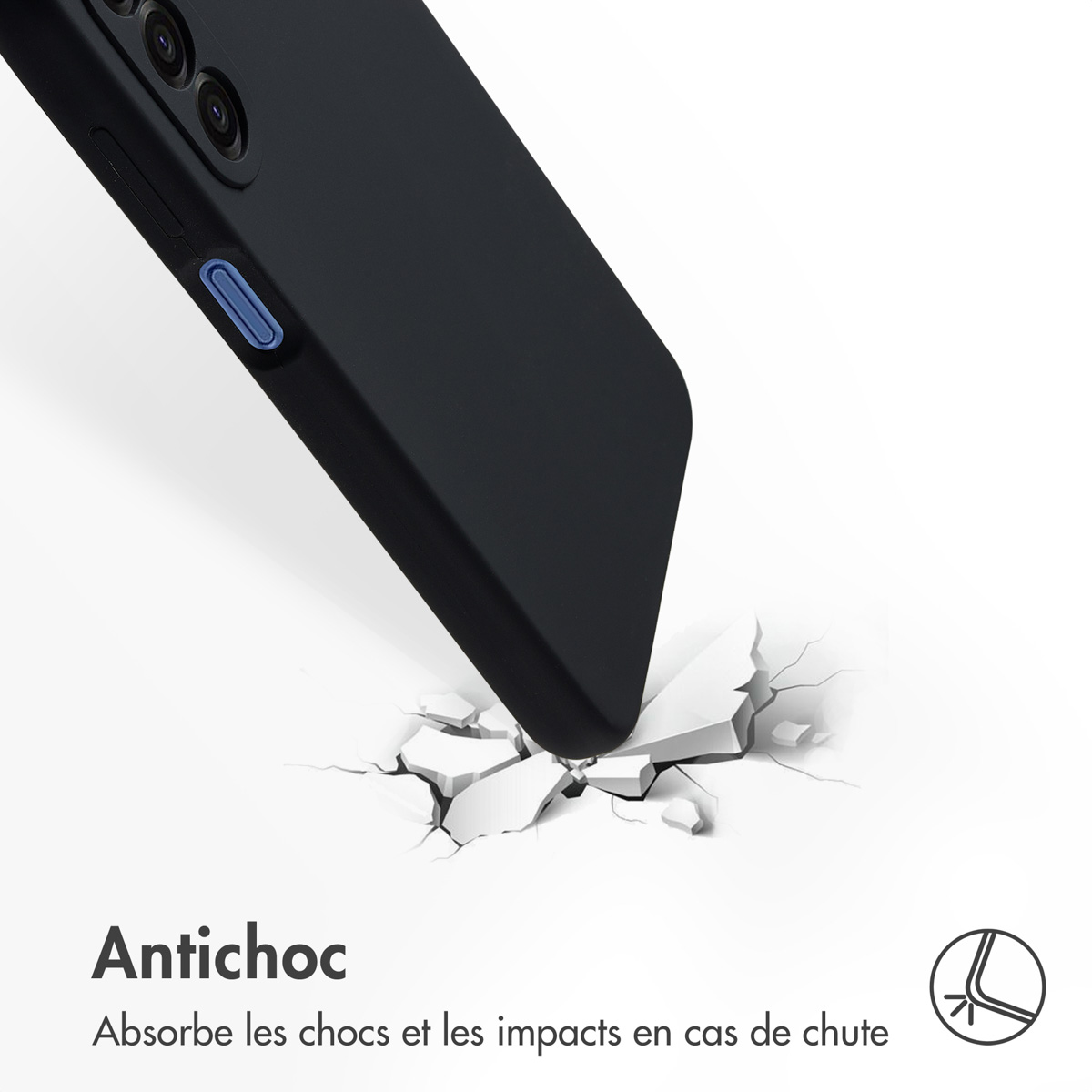 Accezz Liquid Silicone Backcover Samsung Galaxy A17 - Zwart - Afbeelding 10
