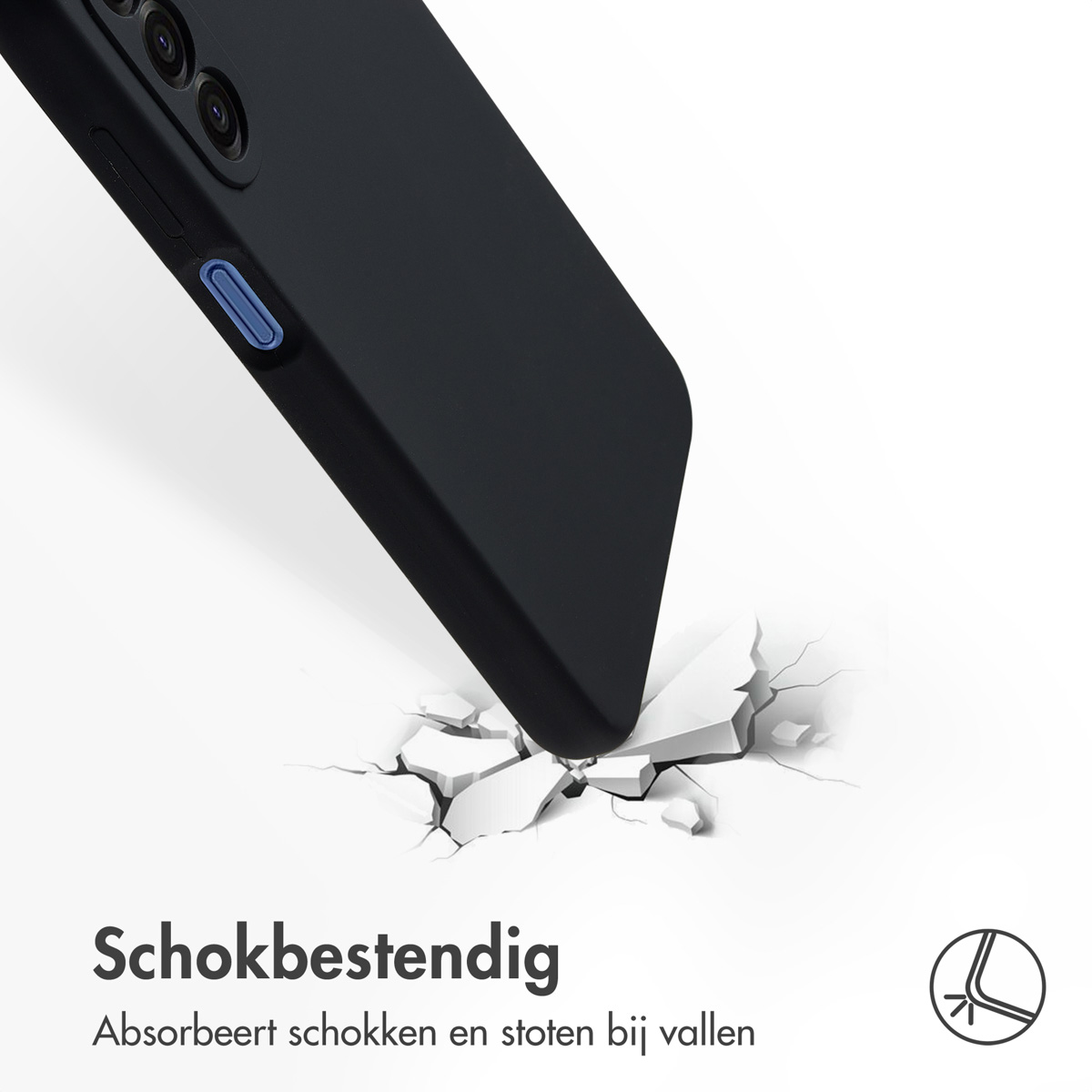 Accezz Liquid Silicone Backcover Samsung Galaxy A17 - Zwart - Afbeelding 8