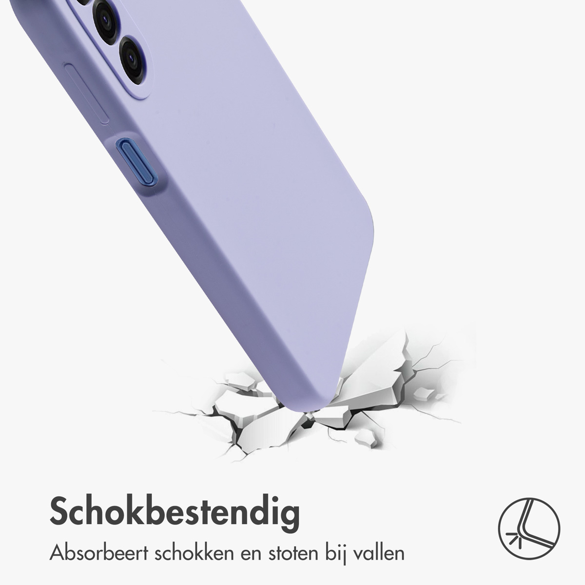 Accezz Liquid Silicone Backcover Samsung Galaxy A17 - Paars - Afbeelding 8