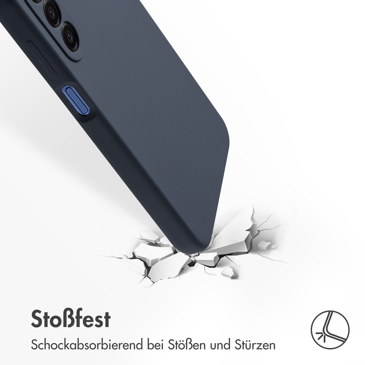 Accezz Liquid Silicone Backcover Samsung Galaxy A17 - Donkerblauw - Afbeelding 4