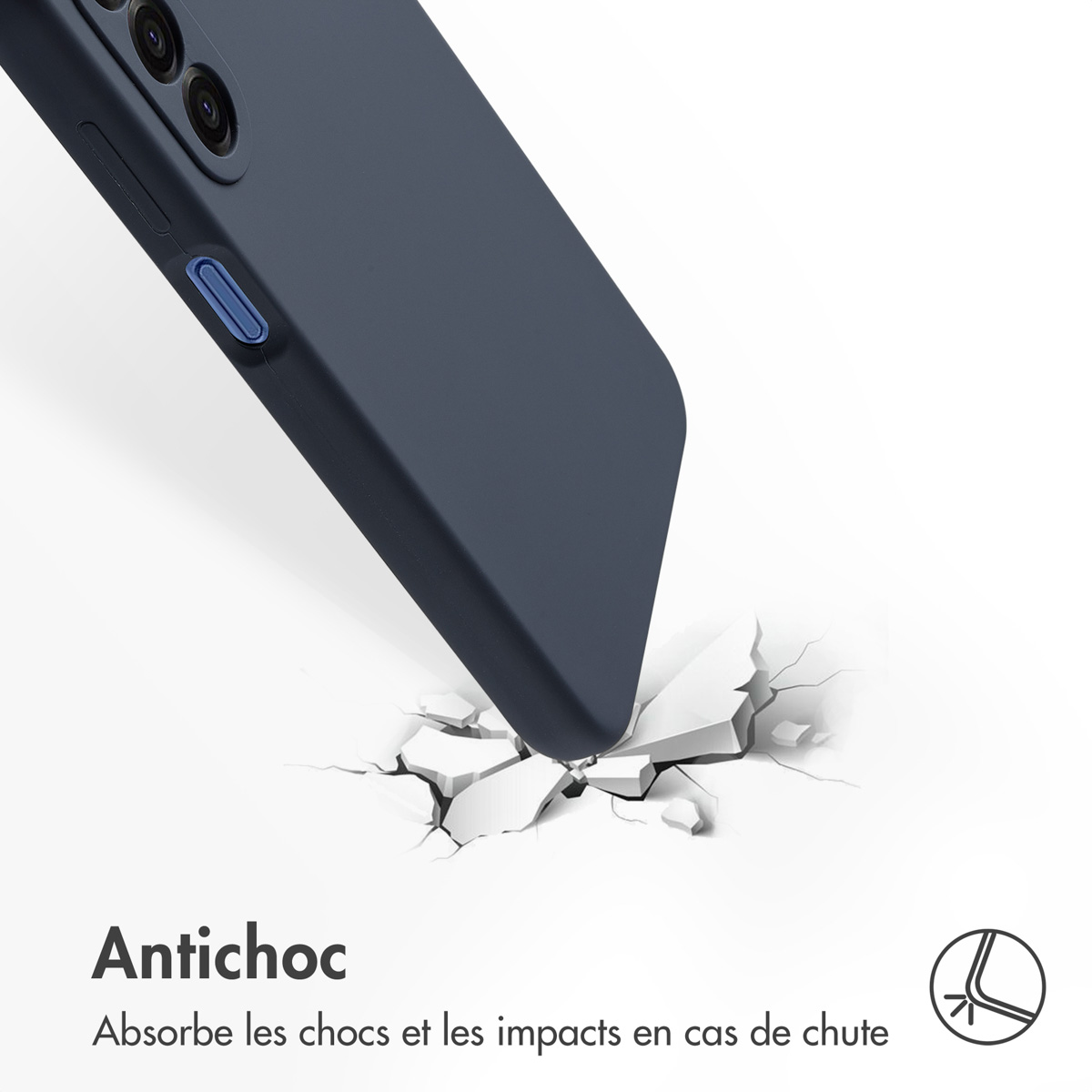 Accezz Liquid Silicone Backcover Samsung Galaxy A17 - Donkerblauw - Afbeelding 5