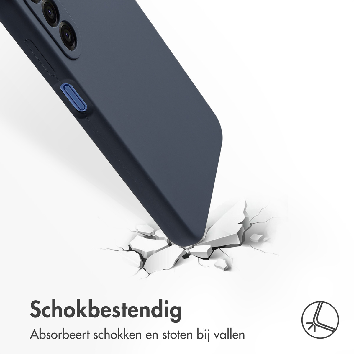 Accezz Liquid Silicone Backcover Samsung Galaxy A17 - Donkerblauw - Afbeelding 6