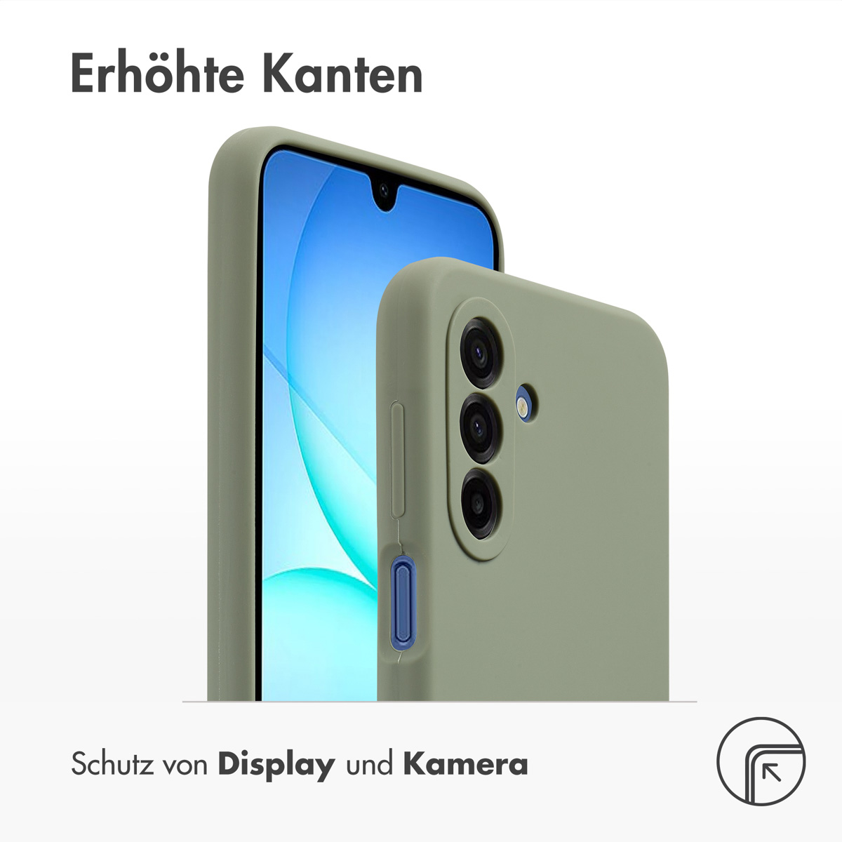 Accezz Liquid Silicone Backcover Samsung Galaxy A17 - Cooper Green - Afbeelding 7