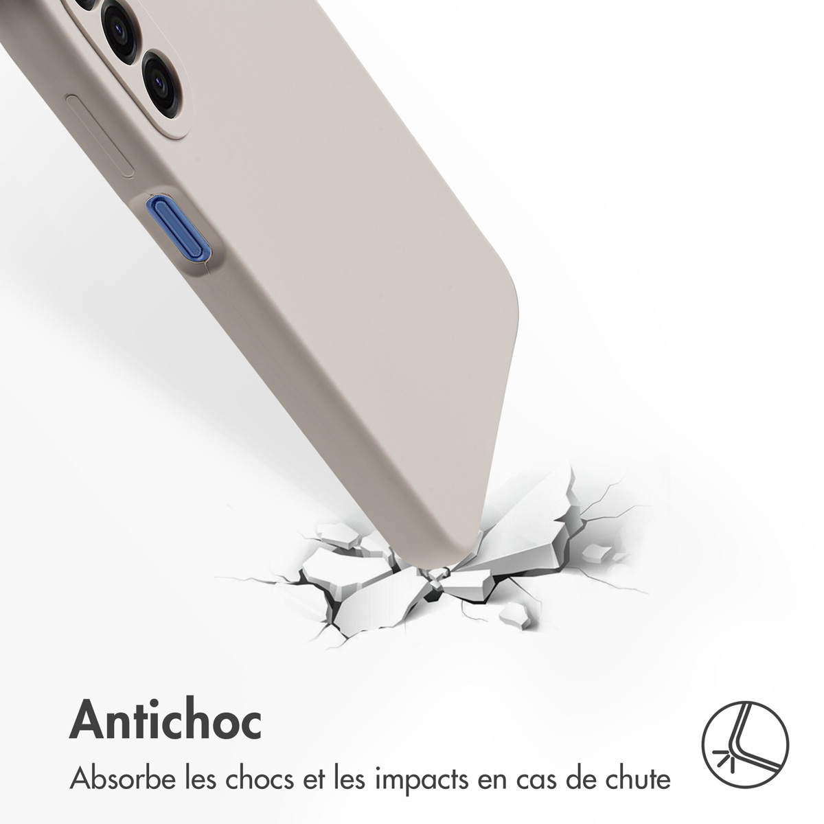 Accezz Liquid Silicone Backcover Samsung Galaxy A17 - Stone - Afbeelding 7