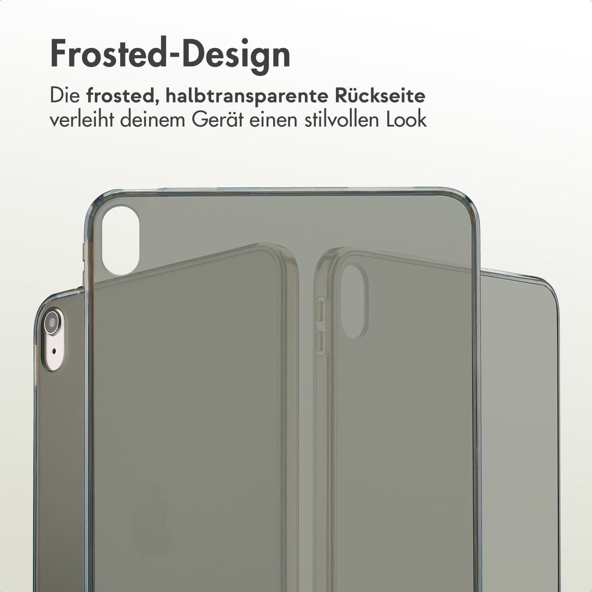 Accezz Frosted Backcover Apple iPad 11 (2025) 11 inch A16 / iPad 10 (2022) 10.9 inch - Zwart - Afbeelding 5