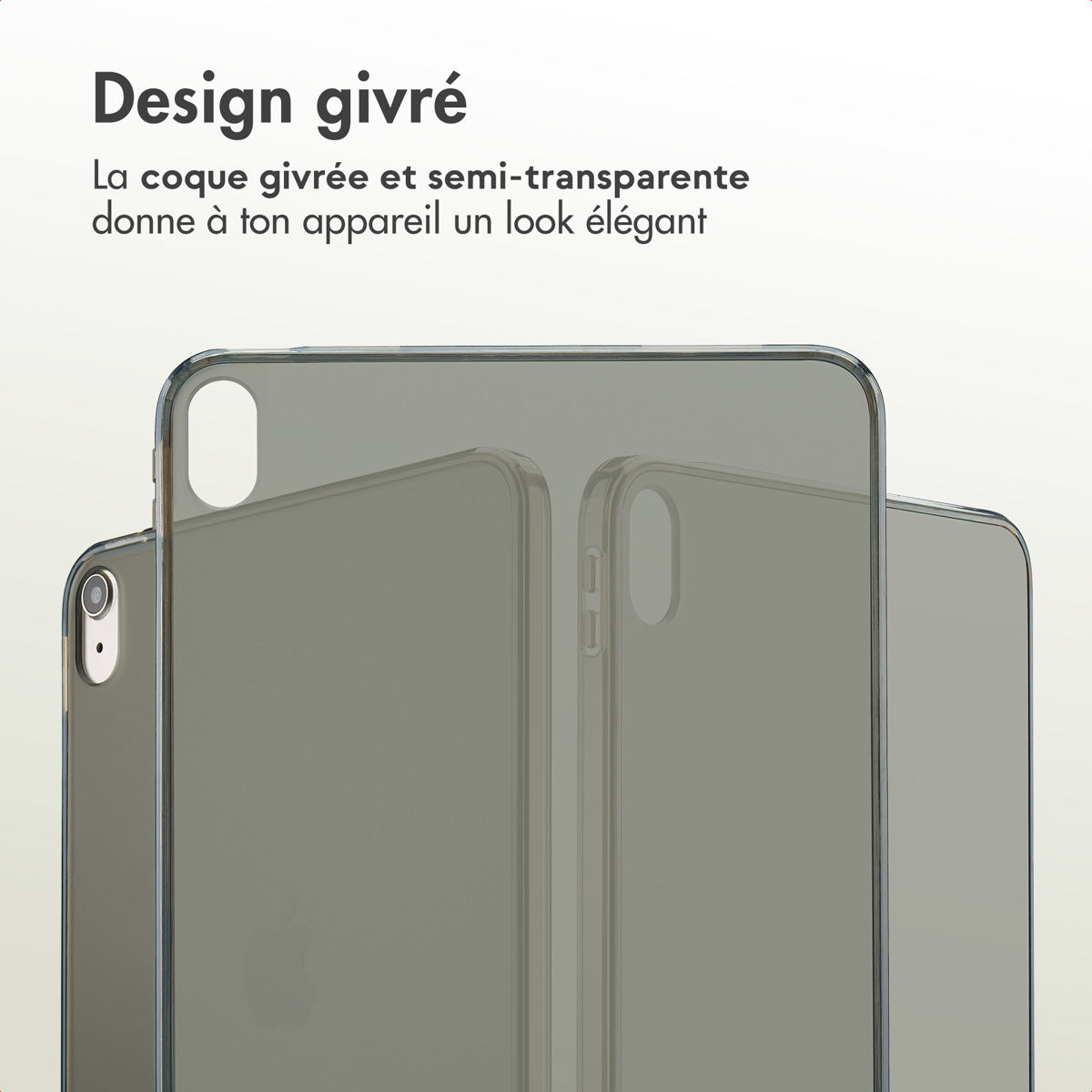 Accezz Frosted Backcover Apple iPad 11 (2025) 11 inch A16 / iPad 10 (2022) 10.9 inch - Zwart - Afbeelding 4