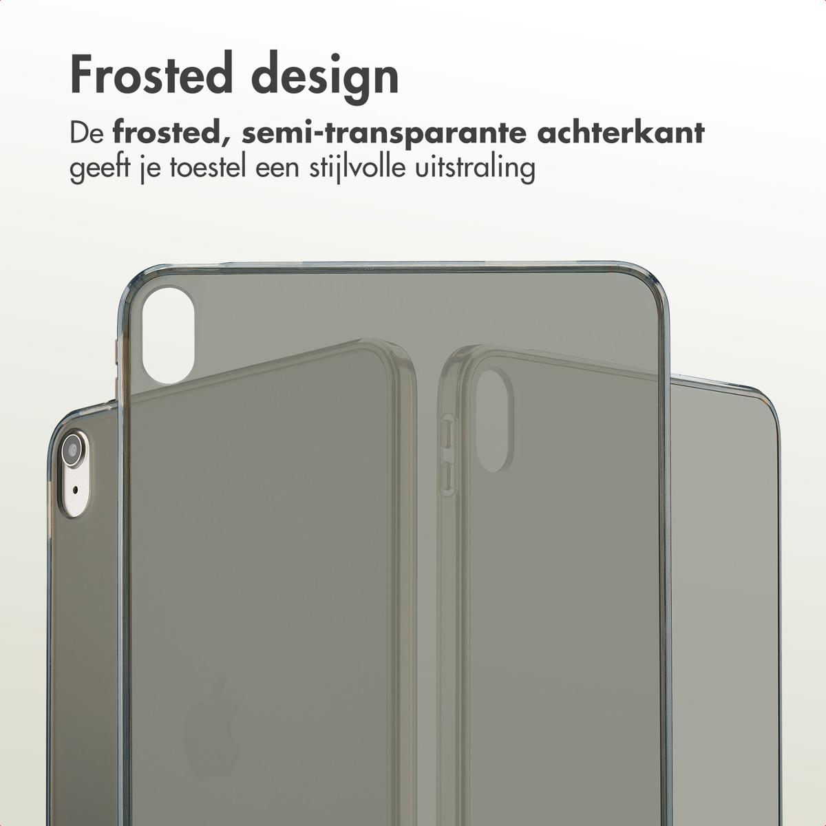 Accezz Frosted Backcover Apple iPad 11 (2025) 11 inch A16 / iPad 10 (2022) 10.9 inch - Zwart - Afbeelding 6
