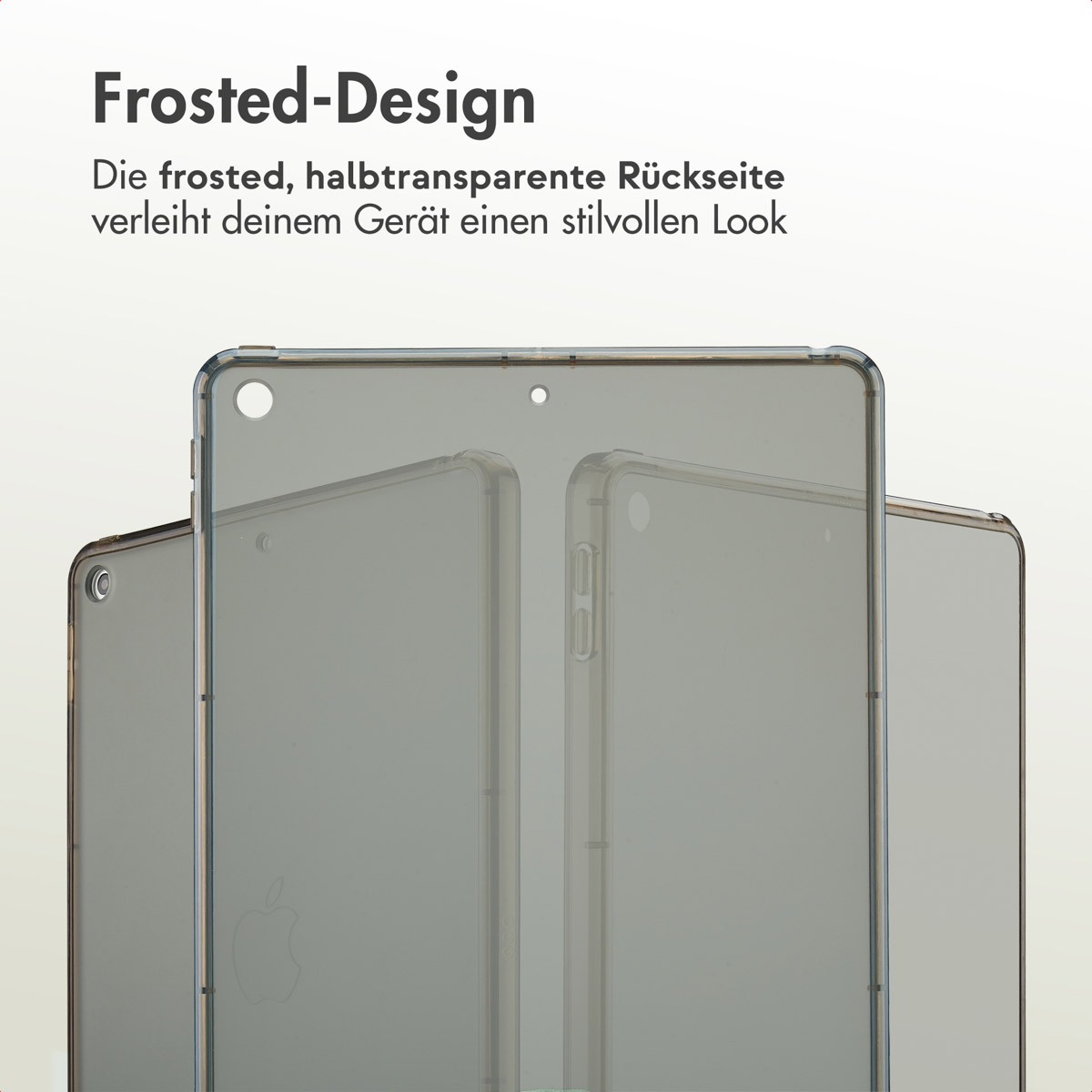 Accezz Frosted Backcover Apple iPad 9 (2021) 10.2 inch / iPad 8 (2020) 10.2 inch / iPad 7 (2019) 10.2 inch - Zwart - Afbeelding 5